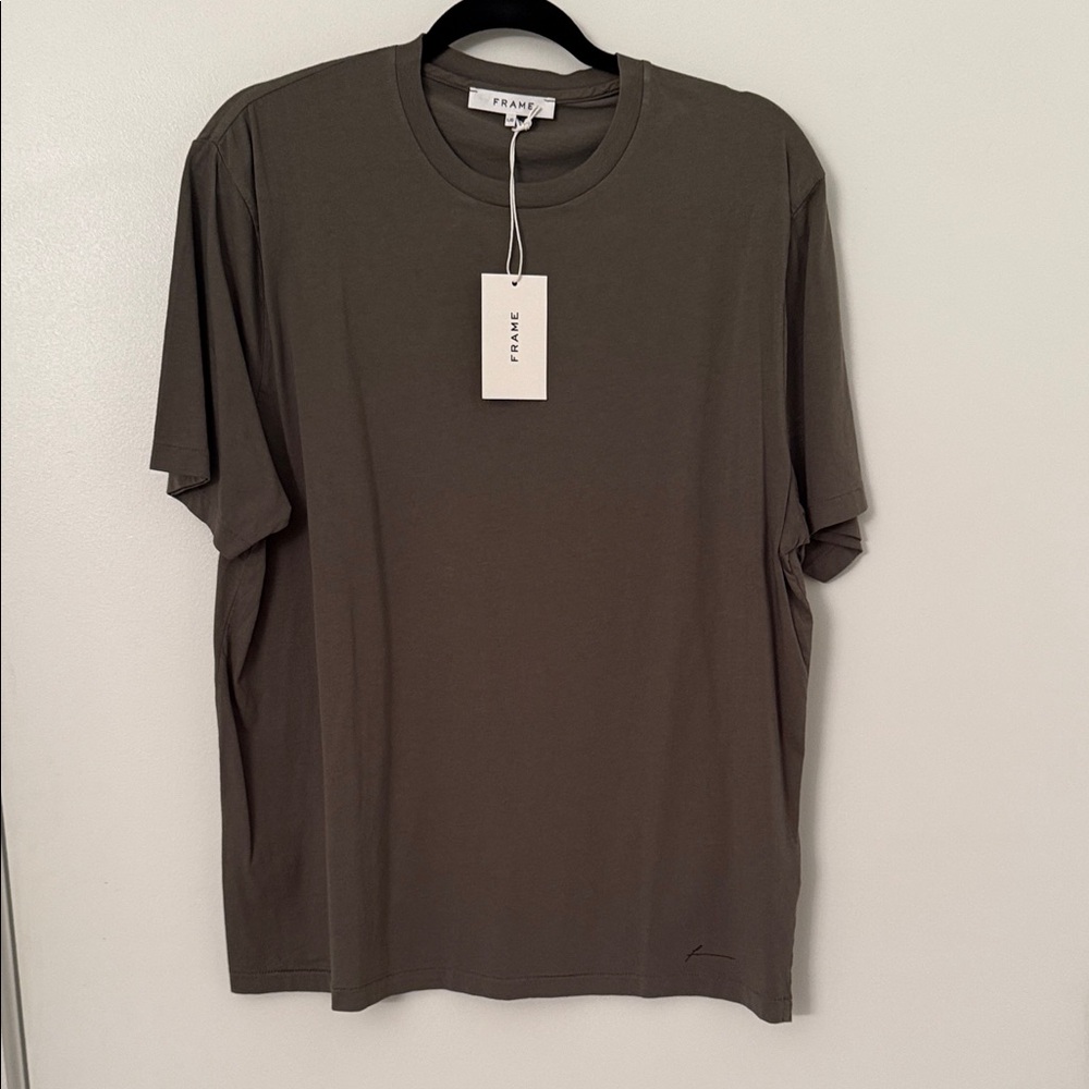 Frame Denim Men's Grey/Taupe Short Sleeve Tee